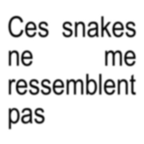 Ces snakes ne me ressemblent pas