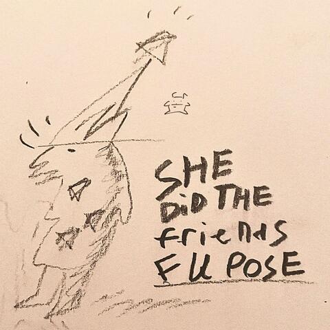 she did the friends f u pose