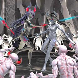 sewed in (instrumental)