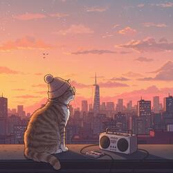 cat song meme for rooftop naps