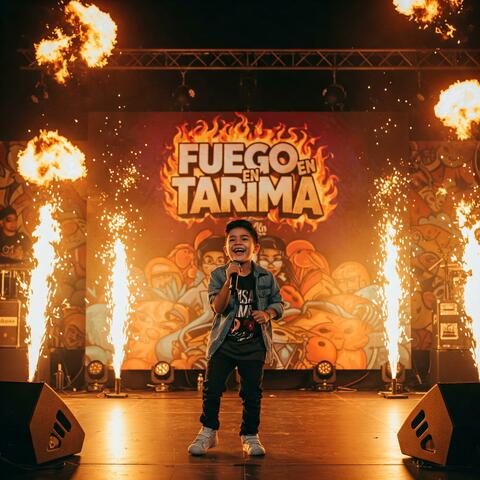 Fuego en tarima