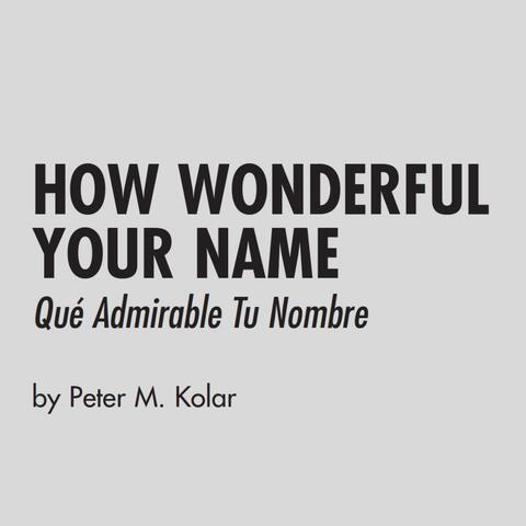 How Wonderful Your Name (Qué Admirable Tu Nombre) (feat. Peter M. Kolar)