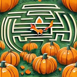 Maze of pumpkins