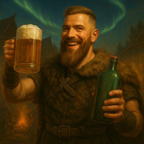 Par le jägger et la bière