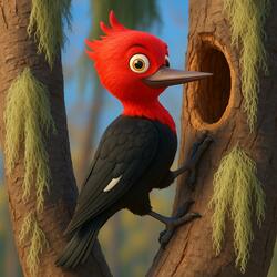 The Magellanic woodpecker (Campephilus magellanicus) Educational Song for Kids | Nursery Rhymes