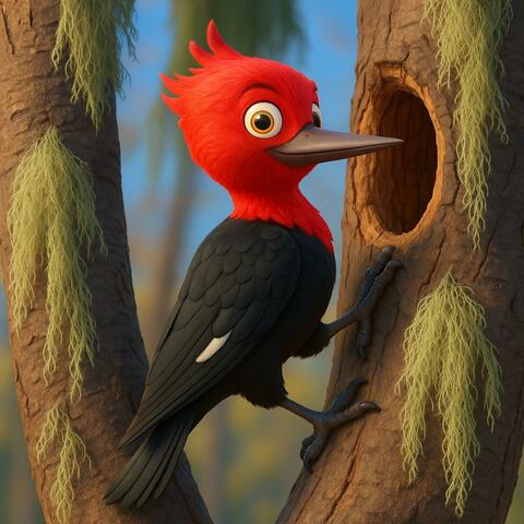The Magellanic woodpecker (Campephilus magellanicus) Educational Song for Kids | Nursery Rhymes