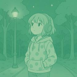 Polka-Dot Hoodie Blues