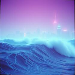 In the waves