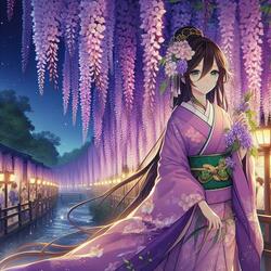 Wisteria at Night