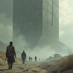 Land under a concrete sky