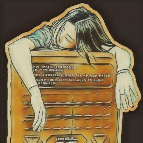 캐리어를 안고 있다