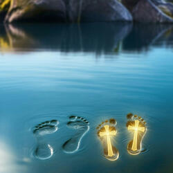 The Rock is walking on the water