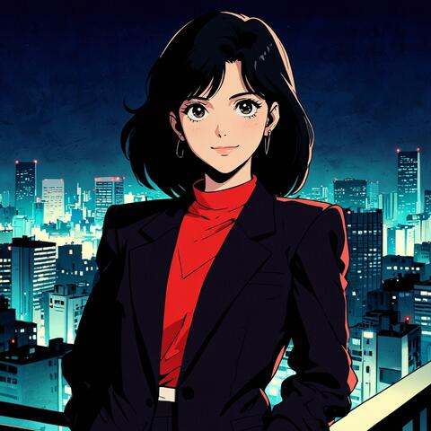 冬の夜のシルエット