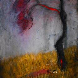 Corpse under a tree