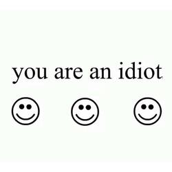 ☺you are an idiot☺