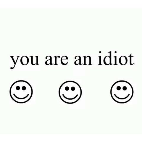 ☺you are an idiot☺