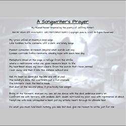 A Songwriter's Prayer