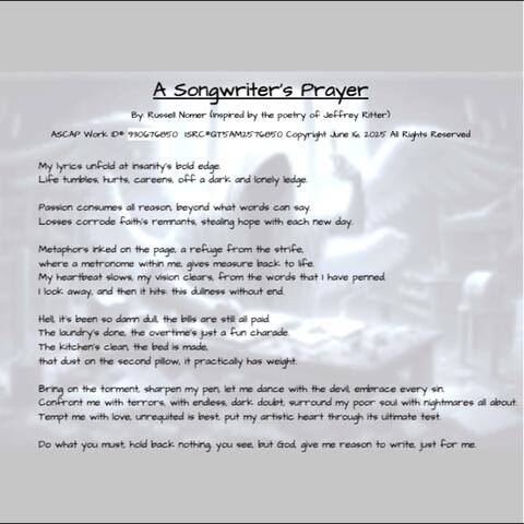 A Songwriter's Prayer