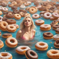 the largest donut ever made weighed over 1.7 tons (3,739 pounds)
