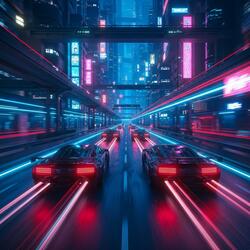 Futuristic high-speed racing