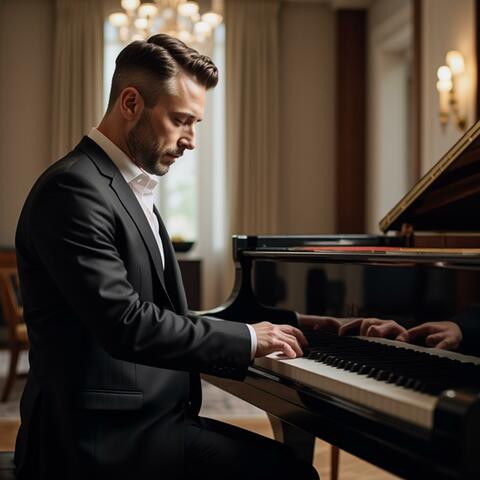 The Piano Speaks. A Solo Moment Captured