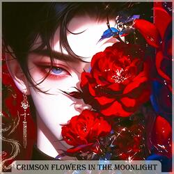 Crimson Flowers in the Moonlight