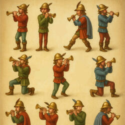 Eleven Pipers Piping