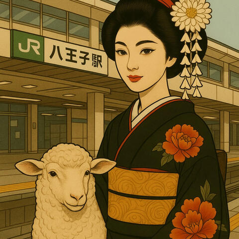 中央LINEと羊探し　（八王子駅のジャンヌダルクVer.）