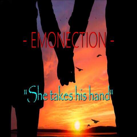 She takes his hand