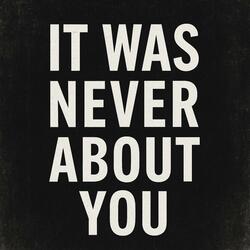 It was never about you