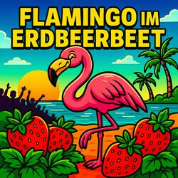 Flamingo im Erdbeerbeet