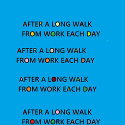 After A Long Walk From Work Each Day