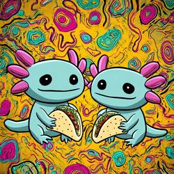 Axolotls Eating Tacos