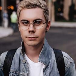 smart man with glasses