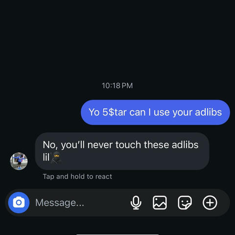 I asked 5$tar if could use his adlibs