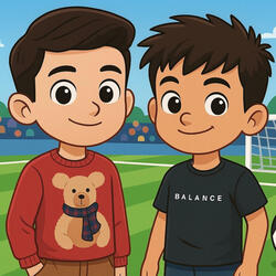 Alex e Rejan Giocano a Pallone