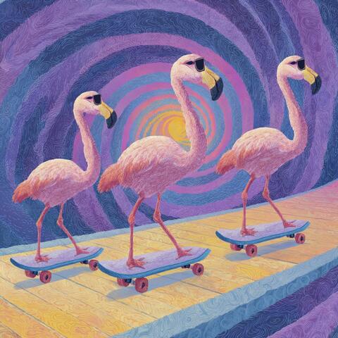 Flamingos Skateboard