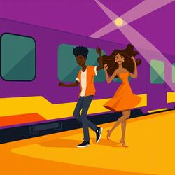 Tågdansen med Amanda och Abdi