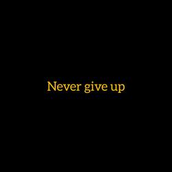 Never give up please
