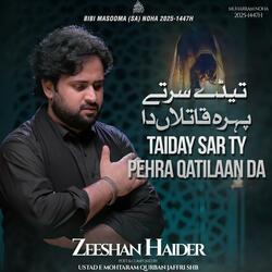 New Noha 2025 | TAIDAY SAR TY PEHRA QATLAAN DA | bibi Masooma (feat. Zeeshan Haider)