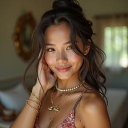 In this magic night Love grows Beautiful Thai Girl