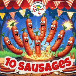 10 Sausages on the BBQ