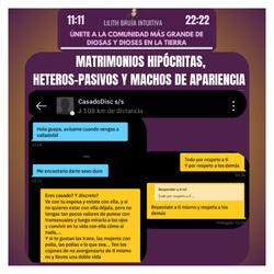 MATRIMONIOS HIPÓCRITAS, HETEROS-PASIVOS Y MACHOS DE APARIENCIA