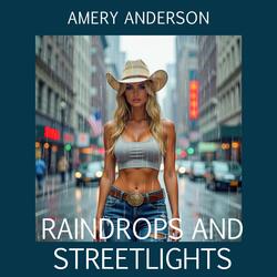 Raindrops and streetlights