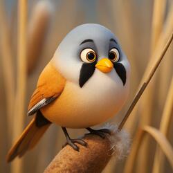The bearded reedling (Panurus biarmicus) Educational Song for Kids | Nursery Rhymes