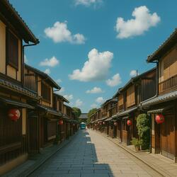 Morning light on cobblestone