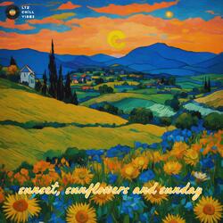 sunset, sunflowers and sunday