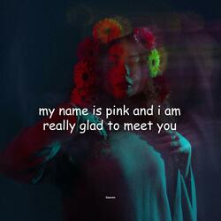 my name is pink and i am really glad to meet you