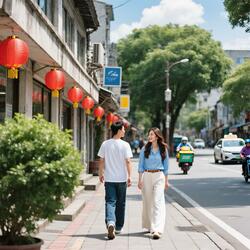 アジアの国はピンク色