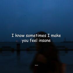 I know sometimes I make you feel insane